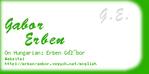 gabor erben business card